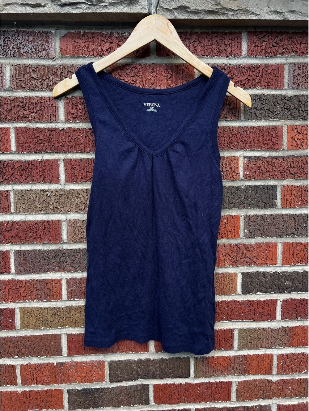Merona Navy Blue V Neck Sleeveless Tank Top